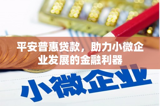 同安平安普惠贷款，助力小微企业发展的金融利器